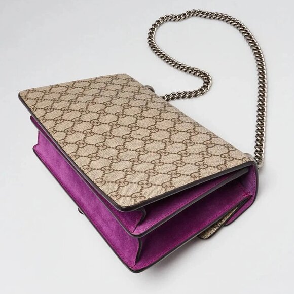 Gucci Beige GG Supreme Canvas Embroidered Sequin Small Dionysus Shoulder Bag - Picture 3 of 12